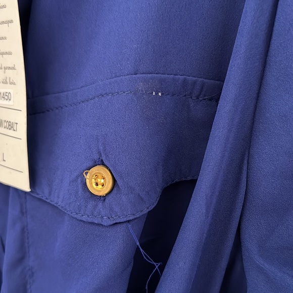 Cobalt Blue Button Up dress NWT - Picture 8 of 9